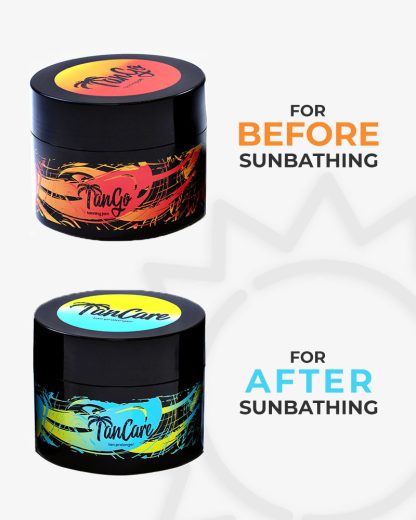 TanGo cream is used for before sunbathing, TanCare is used for after sunbathing.